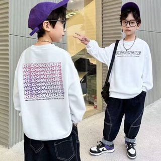 JUSTIN 臺灣現貨 兒童長袖 童裝男童衛衣中大童2024新款時尚男孩春秋季帥氣休閒寬鬆上衣潮