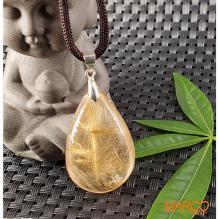 【MARCO寶石】咖啡鈦晶墜子546 吊墜 墜飾 項鍊 飾品 天然水晶 鈦晶 清透 開運招財