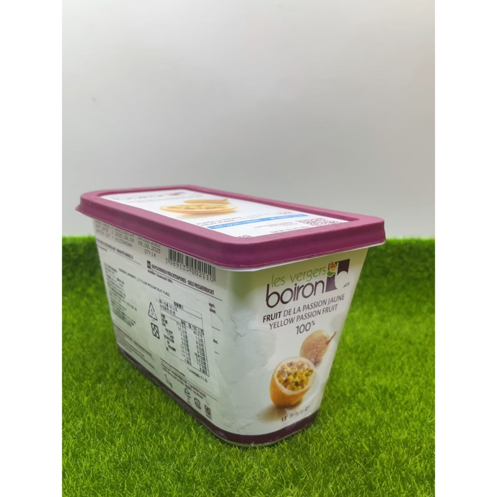 ※限冷凍宅配【捲髮阿嬤的柑仔店】＃Boiron保虹＃冷凍百香果果泥 1kg/盒