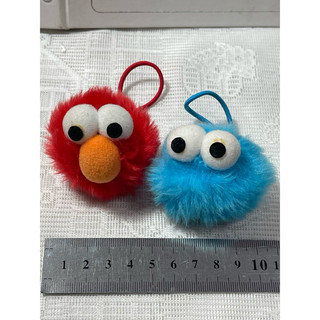 二手良品 日本環球影城USJ 芝麻街 Elmo Cookie monster 餅乾怪獸 髮束 髮圈 髮飾 早期絕版
