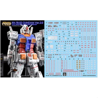 【Max模型小站】炎水貼 GHOST版 RG(33) 1/144 RX-78-2 元祖 VER 2.0 高畫質螢光水貼