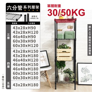 【免運臺灣製｜多尺寸】六分管層架 鐵架｜三層架 四層架 五層架 黑色 收納架 置物架 鐵力士架 波浪架 收納櫃 架子