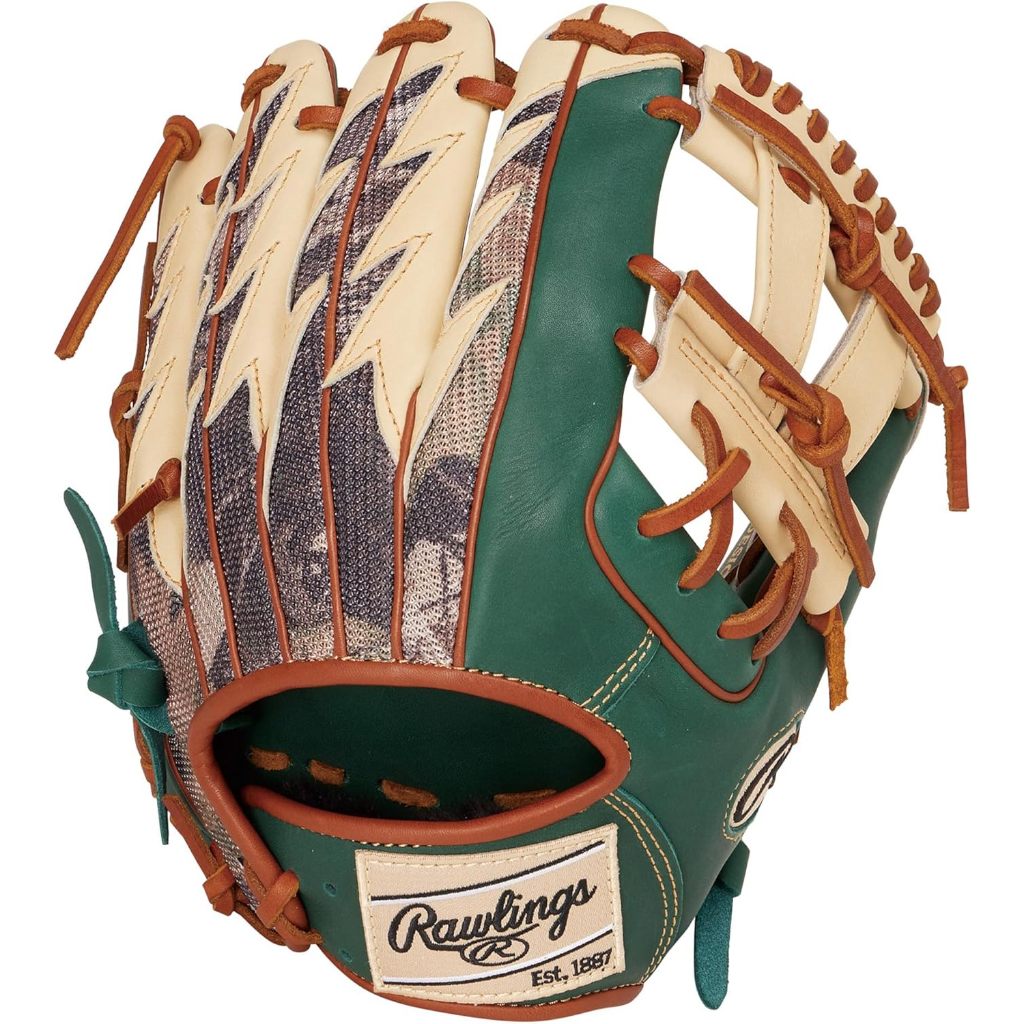 日本進口 Rawlings HOH® THUNDER 棒壘球 野手手套 工字檔(GR4FHOTCK4H)綠/米色