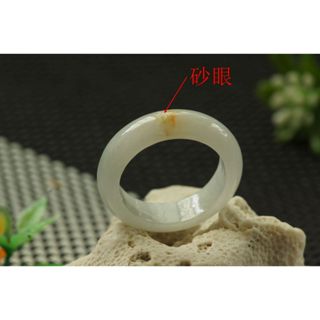 特價U3609玉戒指❀20# 翡翠玉A貨水潤白底飄花寬版戒圈指環戒子【緬甸玉翠軒】玉首飾品 男女款式