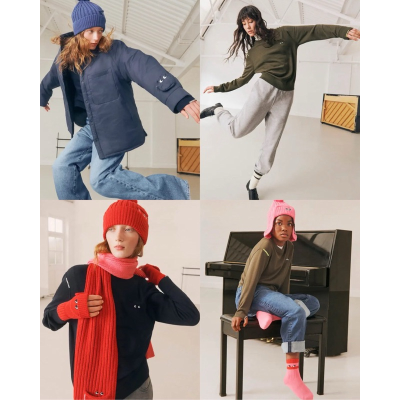 LISA日本代購 特價 小眼睛 全系列 UNIQLO 聯名ANYA HINDMARCH 童裝 衣服 圍巾手套提袋毛帽毛衣