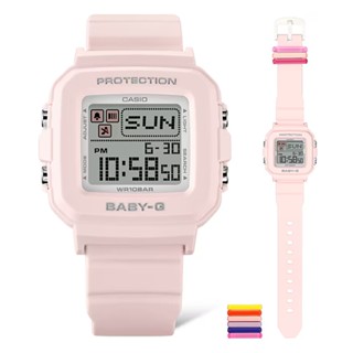 CASIO 卡西歐(BGD-10L-4) BABY-G+PLUS 色彩繽紛錶帶環 畫素動畫電子錶-粉紅