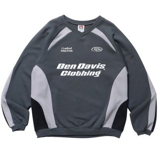 BEN DAVIS 24780056-02 RUNNERS SWEATSHIRT 大學T (碳灰色) 化學原宿