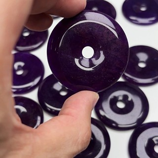 【可開證書】天然高貨舒俱萊50mm大平安扣項鍊 南非舒俱徠石玉珮吊墜 皇家紫舒蘇紀石毛衣鏈 招財招貴人提升氣質開運項鍊繩