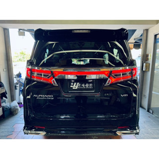 小傑-全新 ALPHARD 阿法 15 16 17 18 19 20 21 22 燻黑 日規 動態跑馬光柱 尾燈 貫穿燈