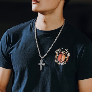 【MF select】闇夜金州唐草紋 十字架項鍊 男生項鍊 個性項鍊 不鏽鋼項鍊