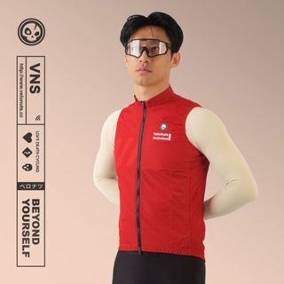 【VM.Plus】VNS星雲防風背心-磚紅 自行車車衣 騎行服 <版型偏小>