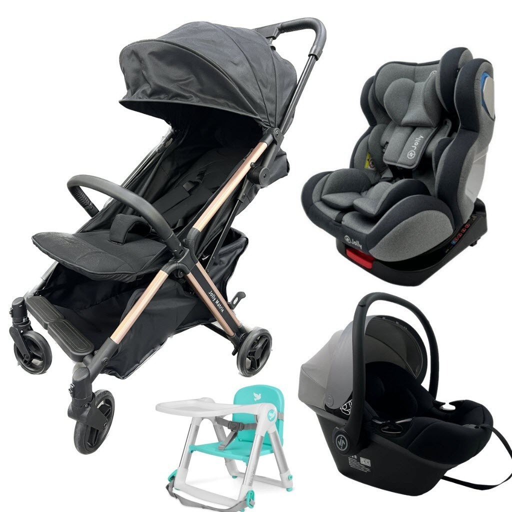 成家專案4件組 KidFix旋轉360度安全汽座+Jolly Matrix推車+嬰兒提籃 JollyMatrix