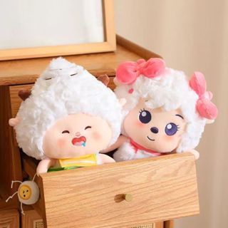 懶洋洋喜羊羊玩偶 美羊公仔 毛絨玩具 公仔 娃娃小羊娃娃 小羊玩偶 小羊抱枕 喜羊羊玩偶 安撫玩偶兒童送陪睡抱枕生日禮物