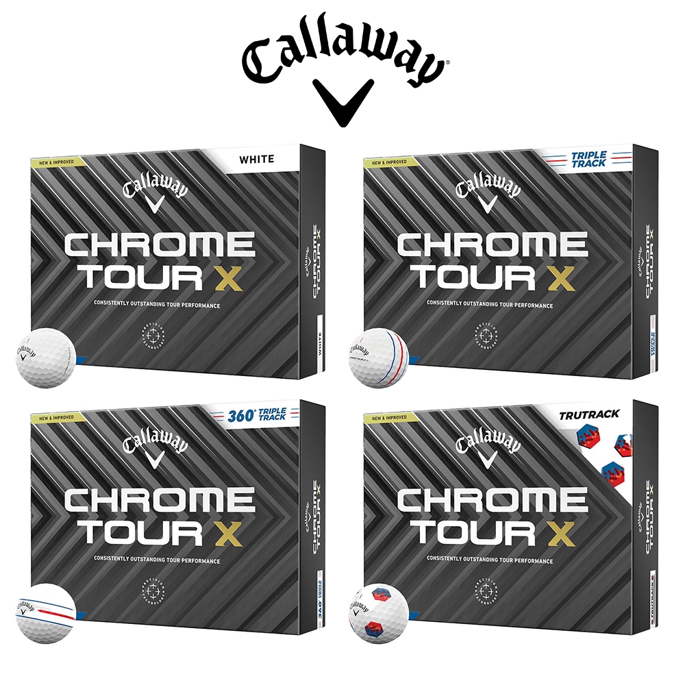 【Callaway 卡拉威】CHROME TOUR X 24 四層高爾夫球 (12顆入 3顆/盒)