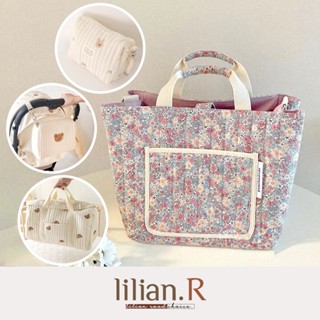現貨 刺繡媽咪包【波士頓包】LRR0019▸韓國刺繡包▸手提媽媽包▸超大容量提包▸嬰兒用品收納袋▸尿布袋▸尿布包▸奶瓶包