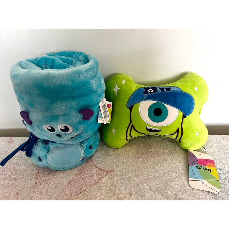 ⚡️現貨出清大特價⚡️迪士尼Disney怪獸電力公司毛毯 骨頭枕 毛怪 大眼仔麥克華斯基