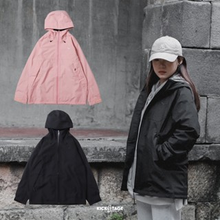 MIZUNO GORETEX JACKET 黑色 粉色 刺繡LOGO 刷毛 防水防風 風衣外套 女款【B2TEBX91】