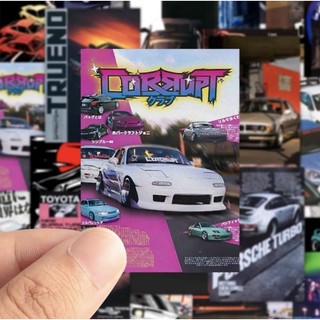 現貨 50張 JDM 日本車 海報 貼紙 筆電 手機殼 旅行箱 手貼畫 防水 EVO GTR 保時捷 法拉利