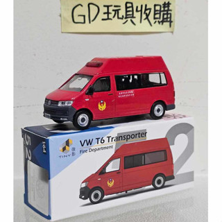 【GD玩具收購當舖】微影 TINY 臺灣 TW52 VW T6 Transporter 高頂消防指揮車