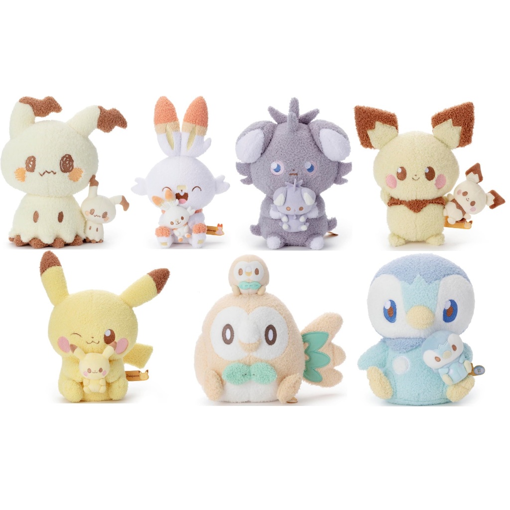【中心限定】現貨 日版 POKEPEACE 皮卡丘 謎擬Q 波加曼 炎兔兒 木木梟 妙喵 皮丘 布偶 娃娃 寶可夢 玩偶