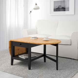 絕版品/北歐LOFT風格IKEA宜家ARKELSTORP咖啡桌折疊桌實木餐桌工作桌/松木/黑色/二手八成新/特$5500