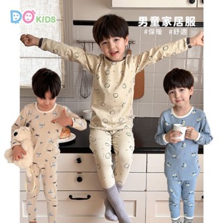 DO Kids童裝 臺灣現貨-韓系男童羊毛拉架卡通家居服 秋冬季新品 兒童 中小童 大童 長袖 長褲 睡衣 套裝