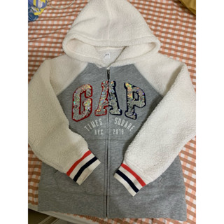GAP 女童14-16歲 Logo 連帽拼接外套（二手）