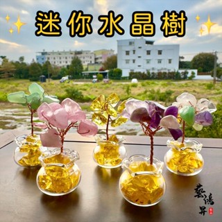 『藝鴻昇藝品』🔥紫南宮過爐🔥聚寶盆水晶樹 發財樹 招財樹 開運樹 天然水晶 消磁水晶 水晶碎石 紫水晶 黃水晶 臺灣現貨