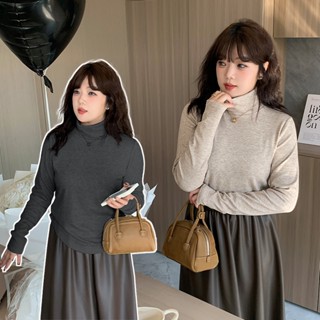 CCGIRL中大尺碼 冬季小高領系列慵懶混色針織長袖上衣-共2色-適XL～5L《20743》大尺碼女裝 中大尺碼上衣