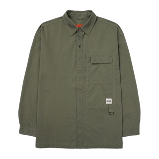 【Superdry】韓版 男款 長襯衫 Over Fit Utility 卡其綠