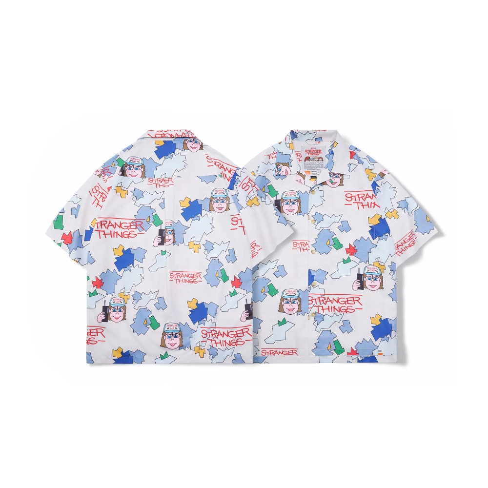 FILTER017® X Stranger Things X Jun Oson 達斯汀古巴襯衫 印花白 H8058