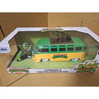 MJCC☆JADA 1:24 合金車 模型車 變種世代 忍者龜 忍者神龜 李奧納多 1962 福斯 巴士 公車