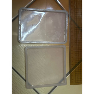 正方形 長方形 矽藻土杯墊 DIY 矽膠模 AB滴膠模具 蠟燭模 擴香石模 2款一組 二手良品