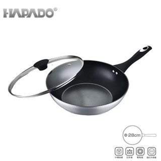 HAPADO瑞士超輕量不沾平底炒鍋HAP-28PW /28cm含鍋蓋全新