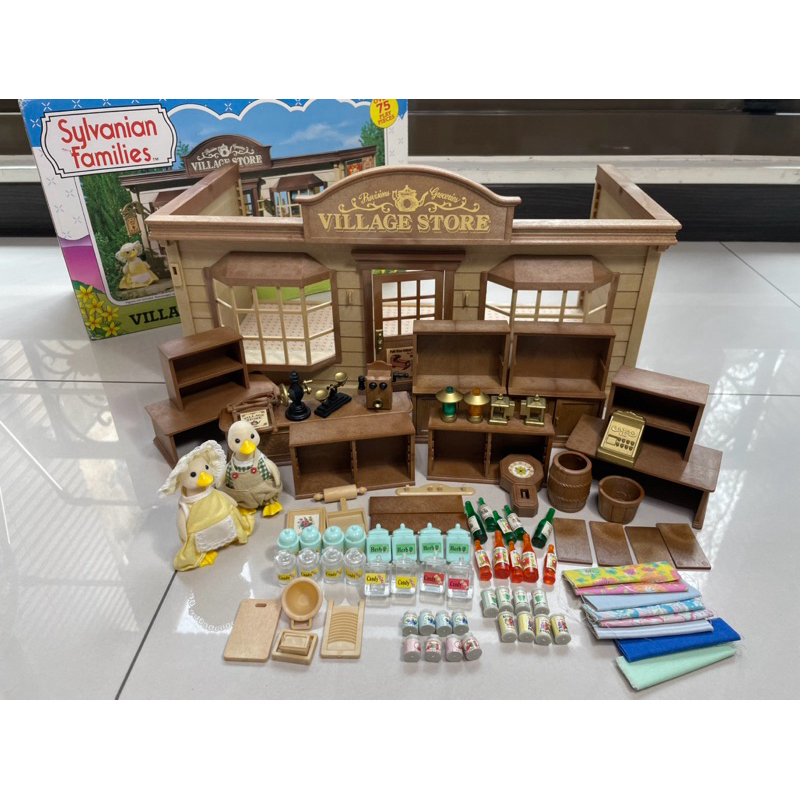 早期絕版品版★五寶村★森林家族 歐版 森林雜貨店 有盒無缺件 附早期鴨子夫婦一組