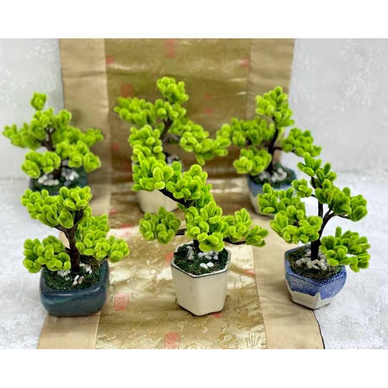 放青松 綠化小物 松柏盆栽 年節擺飾 送禮盆栽毛根扭扭棒