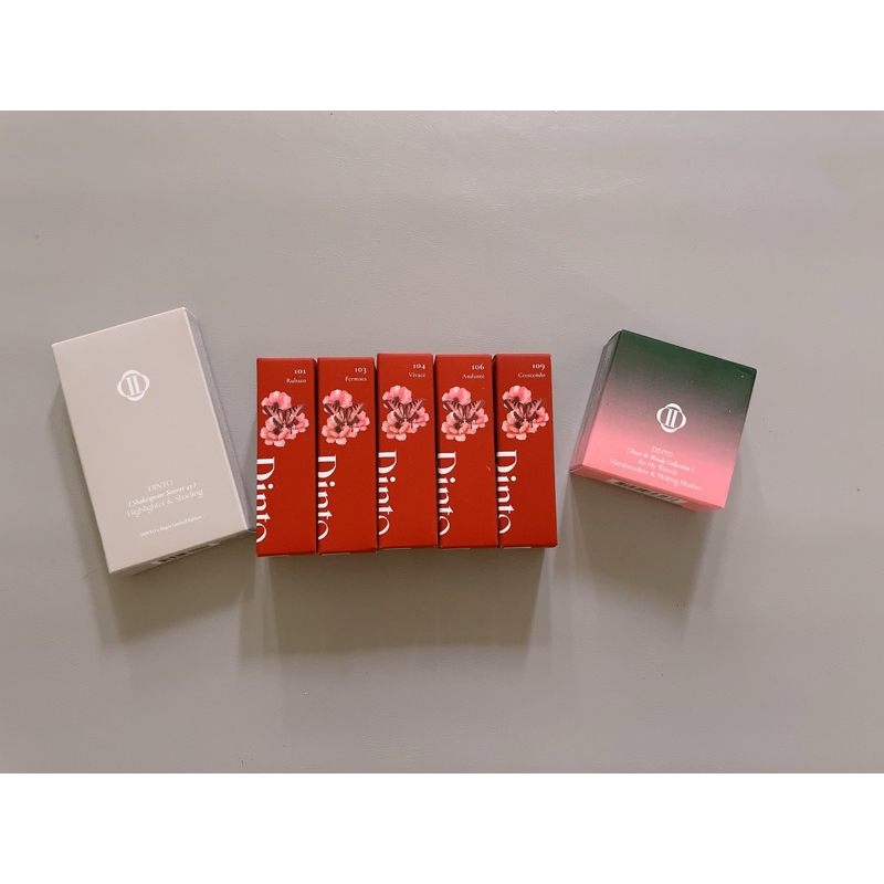 Dinto絲絨唇釉/Dinto水光奶油腮紅膏/dinto修容高光盤