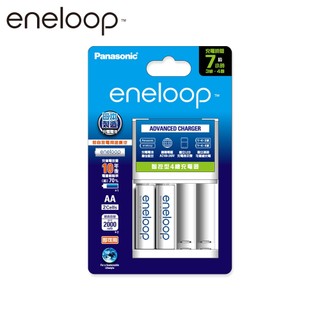 Panasonic eneloop 充電組-BQ-CC17智控4槽充電器+2顆3號充電電池 |品牌旗艦