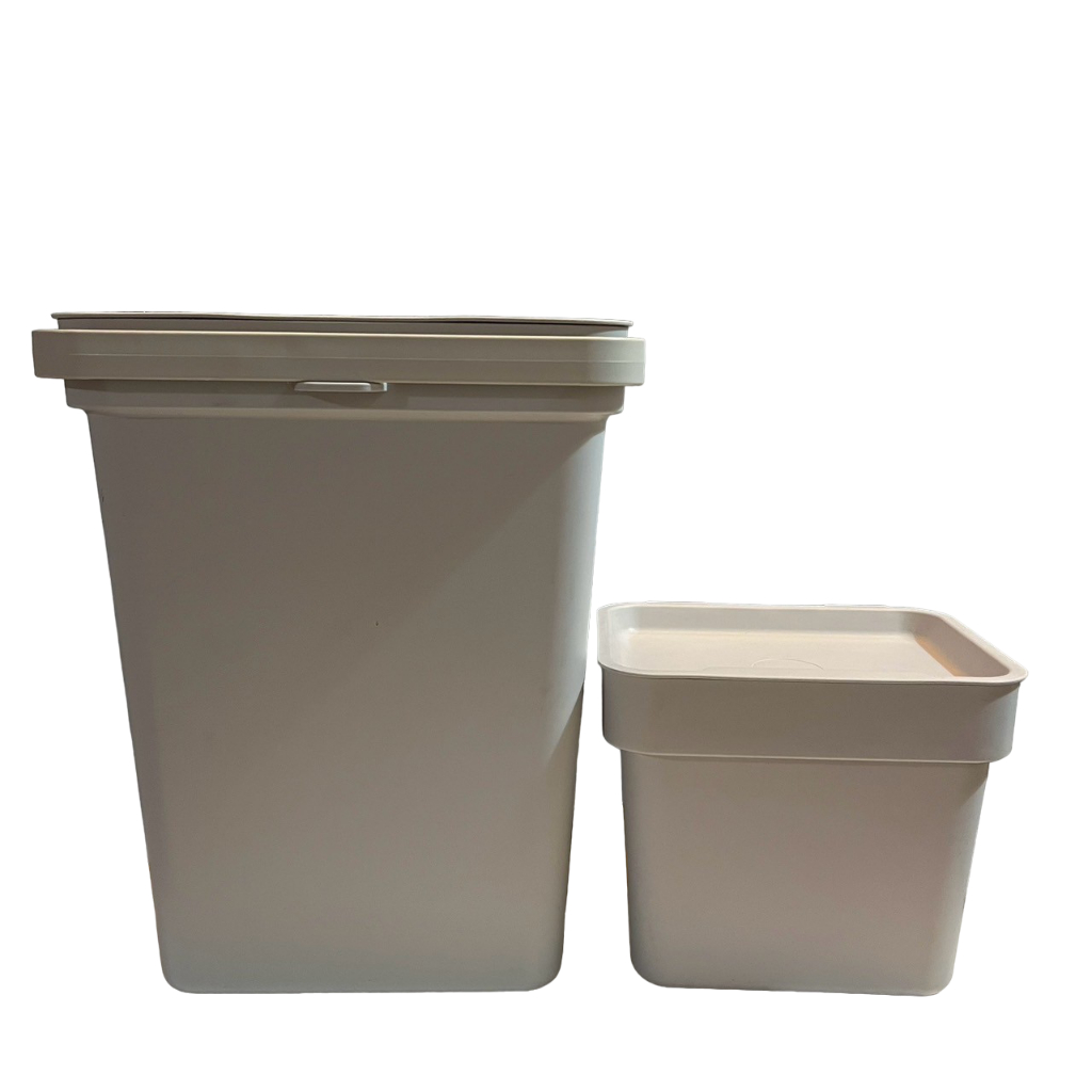 ❮二手❯ 瑞士 IKEA 宜家家居 HÅLLBAR 附蓋垃圾桶 淺灰色 3/10 公升 資源回收桶 垃圾桶 回收桶