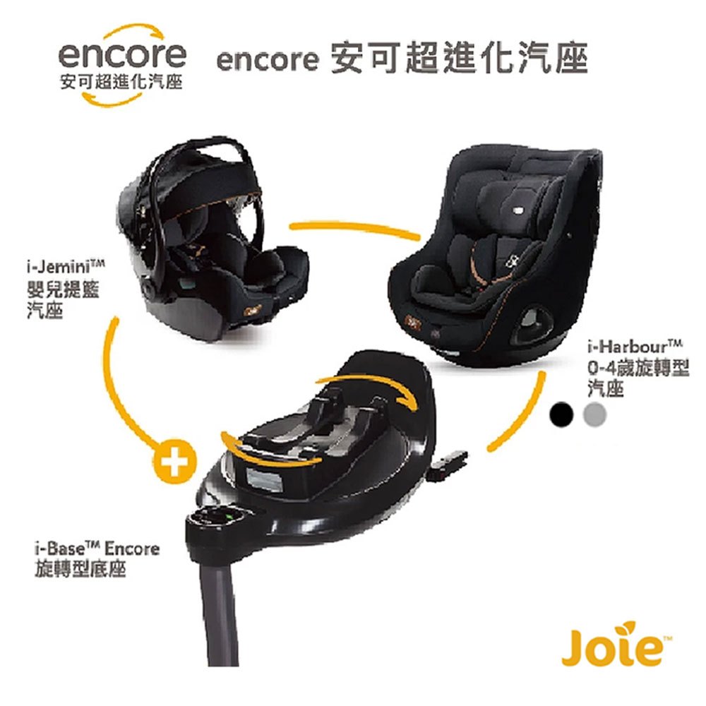 奇哥 Joie i-Harbour 旋轉型汽座+ i-Jemini 提籃+ i-Base底座 /安可超值組.汽車安全座椅