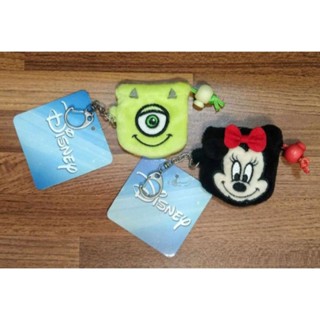 ♡全新正版現貨 迪士尼 Disney 真可愛迷你束口袋吊飾 鑰匙圈 米奇 米妮 大眼怪大眼仔👀零錢包收納袋耳機袋 禮物