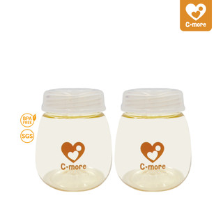 Cmore 黃金PPSU寬口儲奶瓶180ml 兩入組 (不含奶嘴)