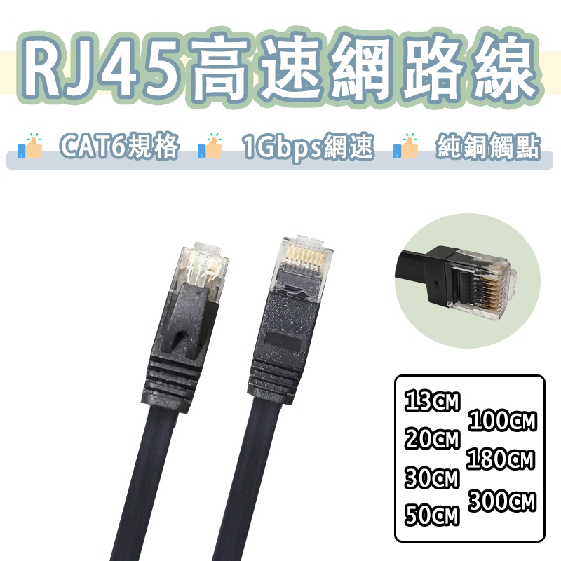 Cat6 高速 網路線 13cm 短線 數據機 路由器 Wifi 分享器 扁線 RJ45 1Gbps Cat.6