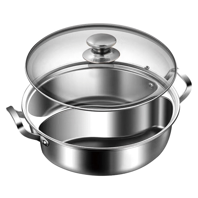 臺灣現貨（隔日出貨）【JUSTCOOK 廚藝寶】鴛鴦雙耳316不鏽鋼湯鍋32公分含蓋 雙耳鍋 湯鍋 鴛鴦鍋 料理鍋