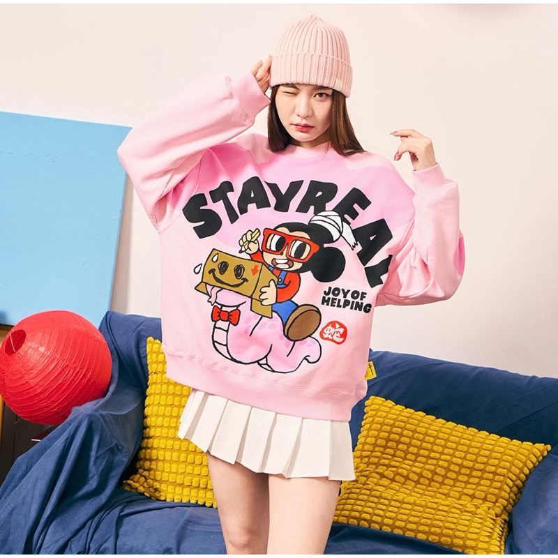 🌟現貨🌟StayReal  羞！蛇恐鼠小小厚棉T 粉紅 五月天 阿信 同款 STAYREAL