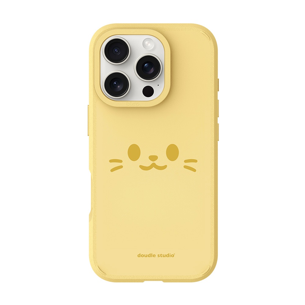【TOYSELECT】doudle studio喵喵表情峽谷強悍MagSafe iPhone手機殼-奶油黃