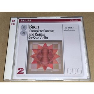 好音悅 半銀圈 Grumiaux 葛羅米歐 Bach 巴哈 無伴奏小提琴奏鳴曲 2CD Philips 德PMDC01版