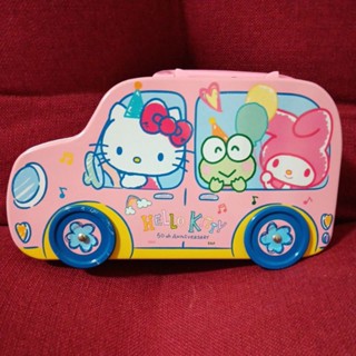 Hello Kitty 臺灣限定 餅乾空鐵盒 鐵盒 模型車造型 收藏品
