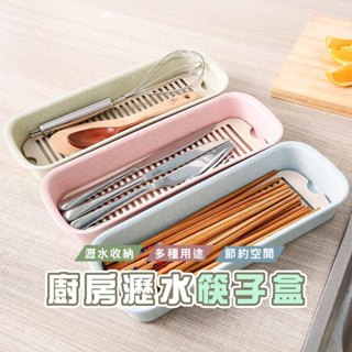 臺灣現貨 DH007 瀝水筷子籠 塑膠筷子筒 桌面收納 餐具收納盒 廚房筷子簍 收納盒 小麥收納盒