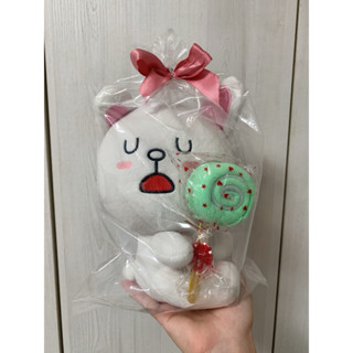 Line兔兔+棒棒糖造型小毛巾 組合禮包（二手娃娃+生活小物）